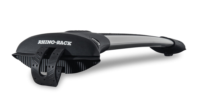 Rhino-Rack Vortex StealthBar Silver 2 Bar Roof Rack – Raised Rail 4×4 Vehicles