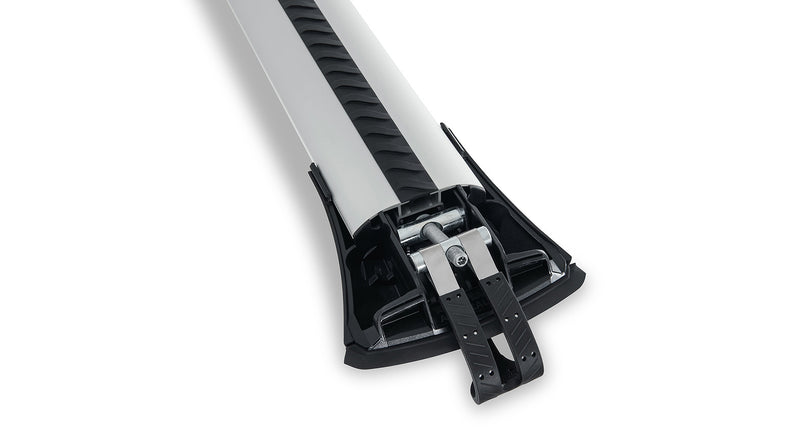 Rhino-Rack Vortex StealthBar Silver 2 Bar Roof Rack – Raised Rail 4×4 Vehicles