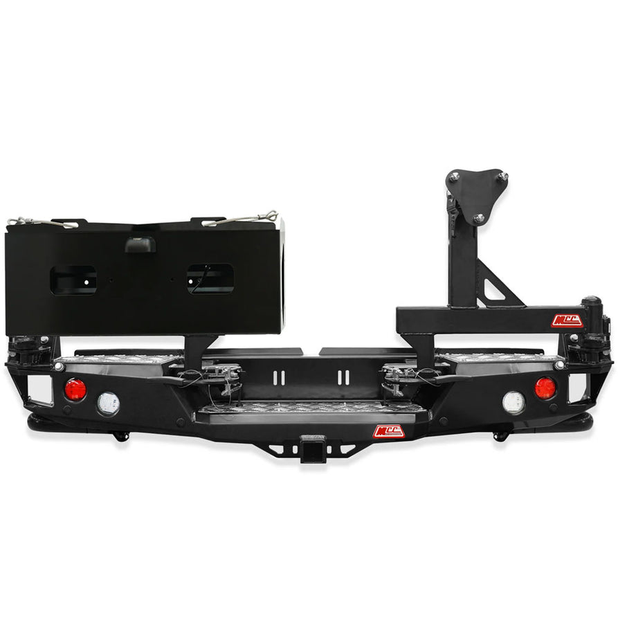 Dmax RG/BT50 TF 2020-Present 022-02 Rear Wheel Carrier Double Jerry Can Holder Package – SKU MCC-08007-202PK3