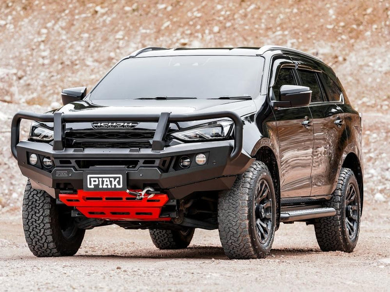 PIAK Genesis 4x4 Front Winch Loop Bumper Bull Bar with Orange Bash Plate for Isuzu MU-X 2021+