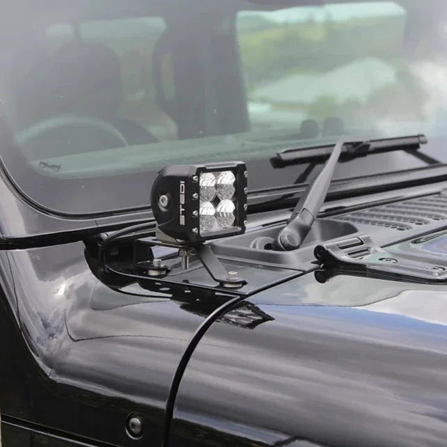 GMF4x4 Jeep Wrangler Bonnet LED Brackets 074-LB