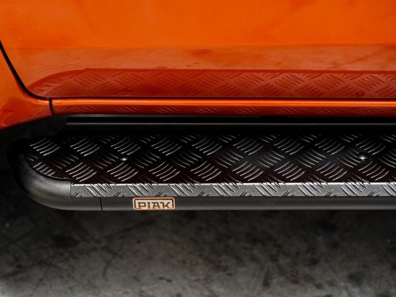 PIAK Black Side Steps for Mitsubishi Triton MR 2018-2023 | Side Rail Compatible