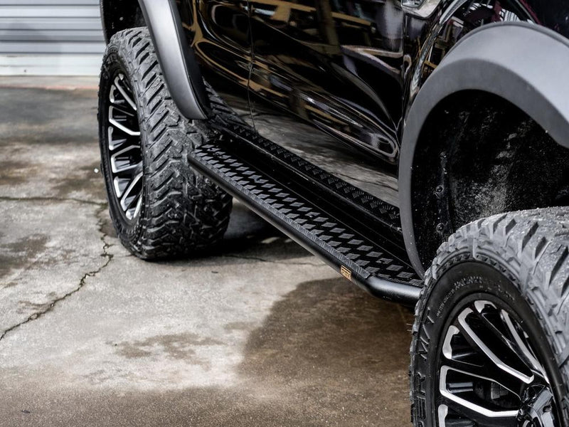 PIAK Black Side Steps for Ford Everest 2015-2021 | Side Rail Compatible Heavy Duty Steps