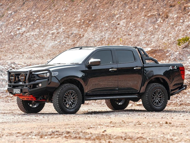 PIAK Genesis 4x4 Front Winch Loop Bumper Bull Bar with Orange Recovery Points & Bash Plate for Mazda BT-50 2020+