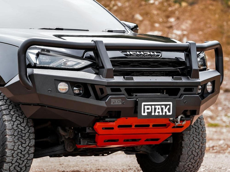 PIAK Genesis 4x4 Front Winch Loop Bumper Bull Bar with Orange Bash Plate for Isuzu MU-X 2021+