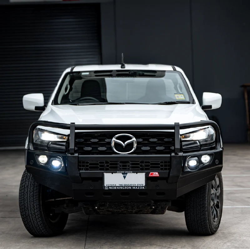 BT50 2025-On Facelift 707-02 Falcon Bull Bar Black A-Frame Package (LED Foglight)