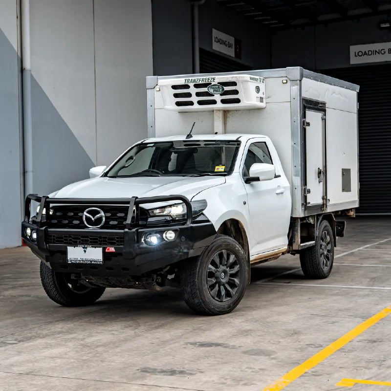 BT50 2025-On Facelift 707-02 Falcon Bull Bar Black A-Frame Package (LED Foglight)