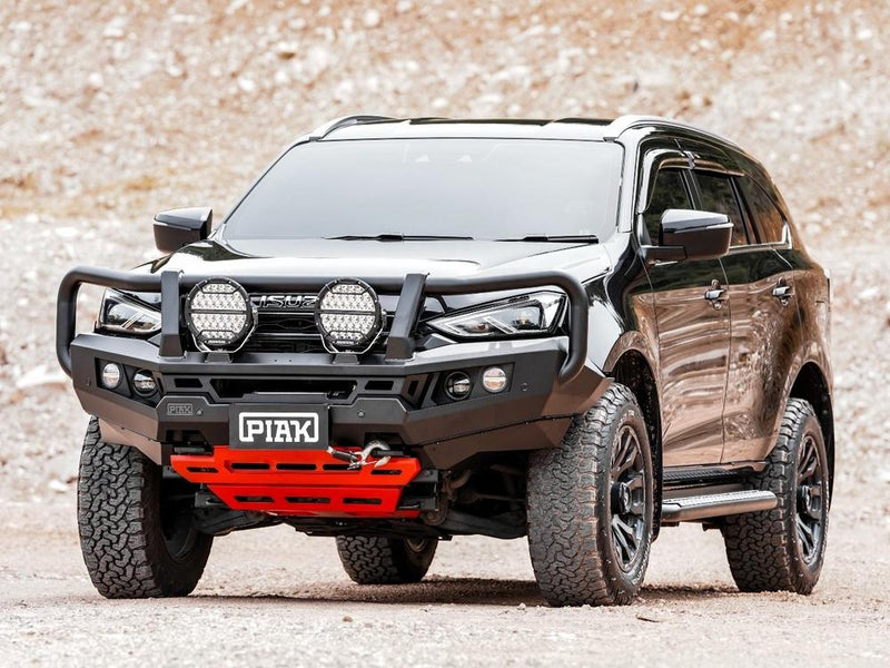 PIAK Genesis 4x4 Front Winch Loop Bumper Bull Bar with Orange Bash Plate for Isuzu MU-X 2021+