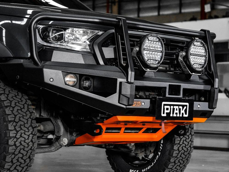 PIAK Elite 3-Loop Bull Bar for Ford Ranger (2015-2018) | Black Recovery & Orange Bash Plate