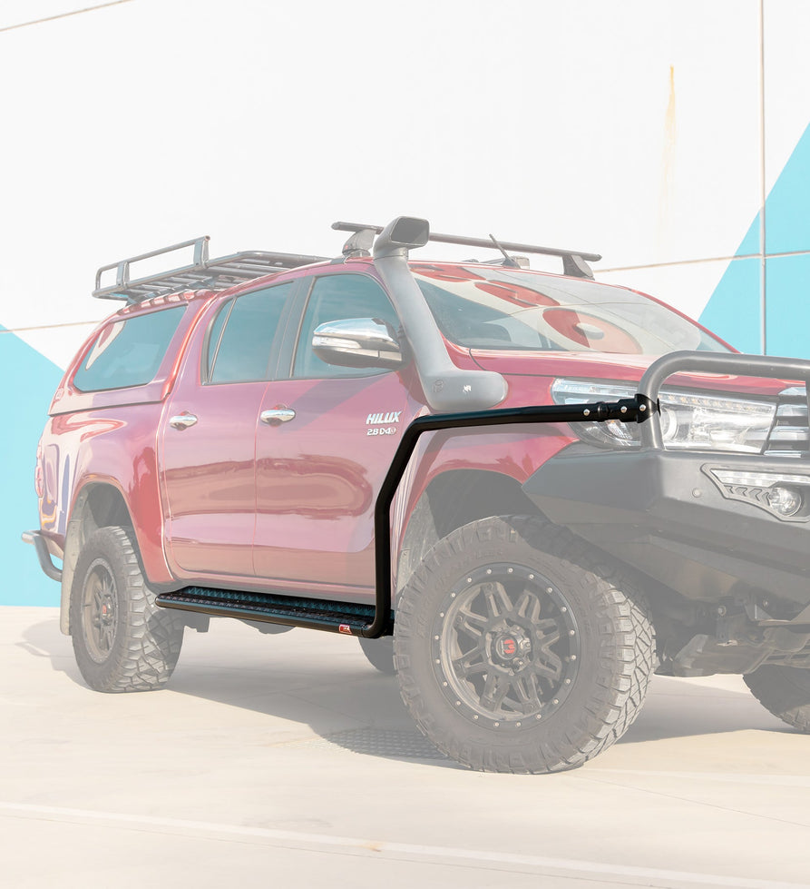 JAC T9 2025-On 039BSR All Black Side Step and Rail Package (50mm Bull Bar) - SKU MCC-17001-039ABSR