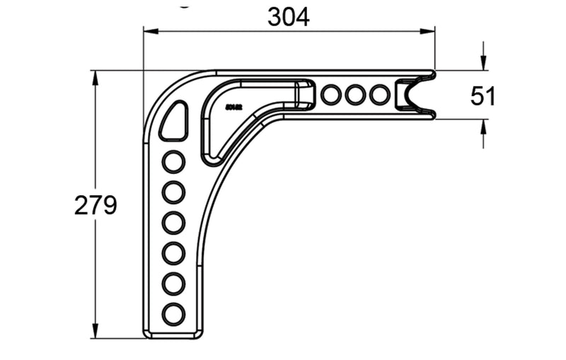 Hayman Reese Adjustable Ball Mount Shank (Cast) – 95mm Drop, 3500kg Rated