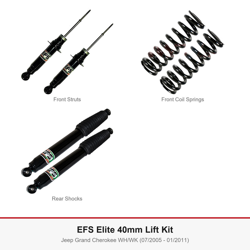 EFS Elite 40mm Lift Kit - Suits Jeep Grand Cherokee WH/WK (07/2005 - 01/2011)
