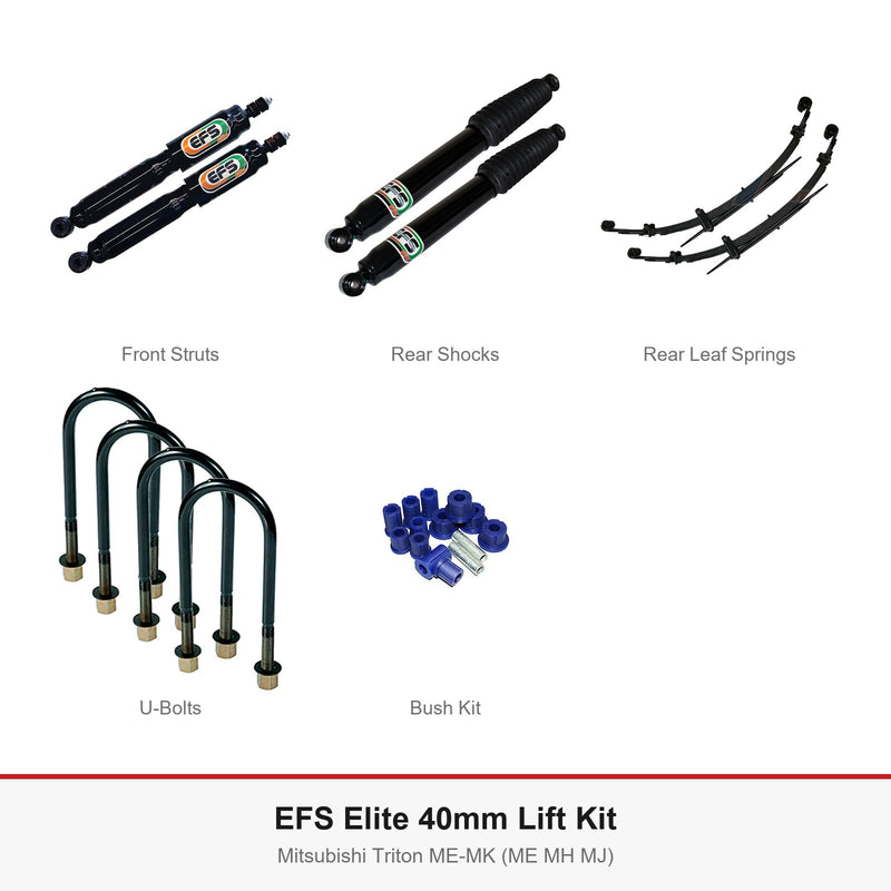 EFS Elite 40mm Lift Kit - Suits Mitsubishi Triton ME-MK (ME MH MJ)