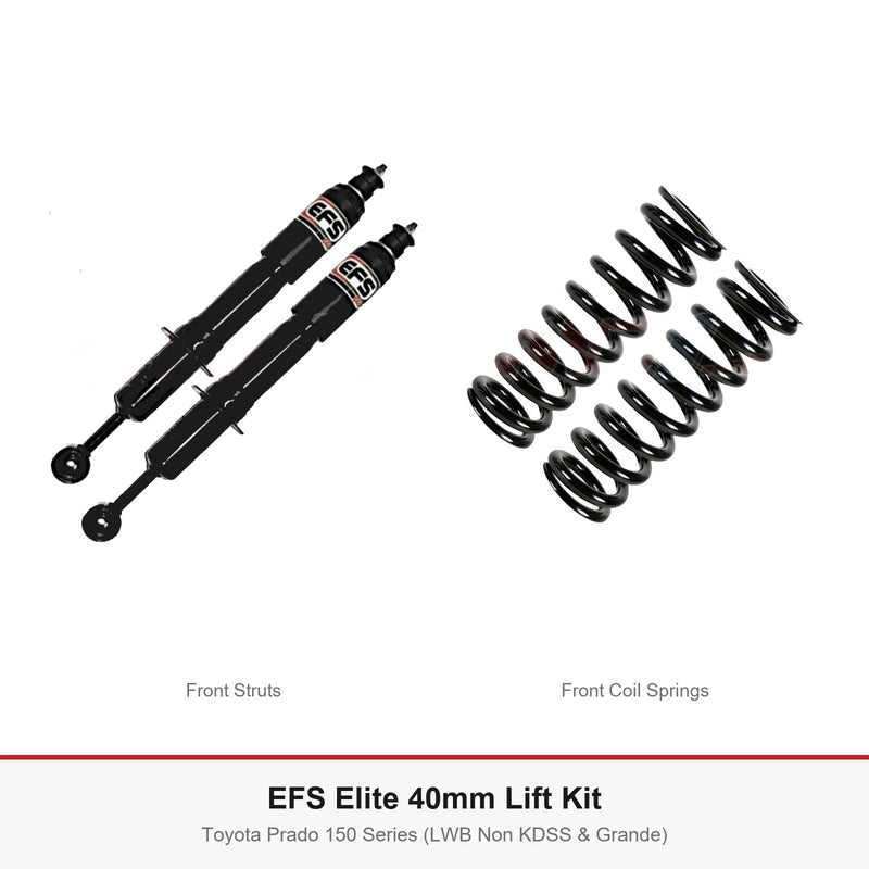 EFS Elite 40mm Lift Kit - Suits Toyota Prado 150 Series (LWB Non KDSS & Grande)