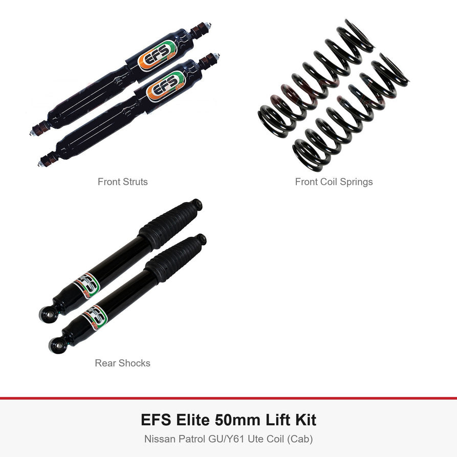 EFS Elite 50mm Lift Kit - Suits Nissan Patrol GU/Y61 Ute Coil (Cab)
