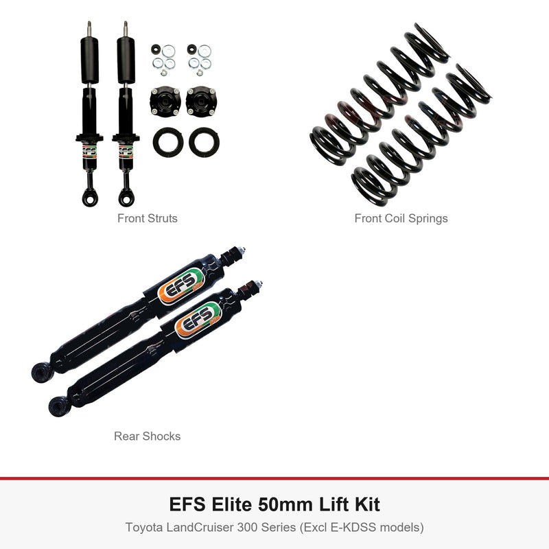 EFS Elite 50mm Lift Kit - Suits Toyota LandCruiser 300 Series (Excl E-KDSS models)