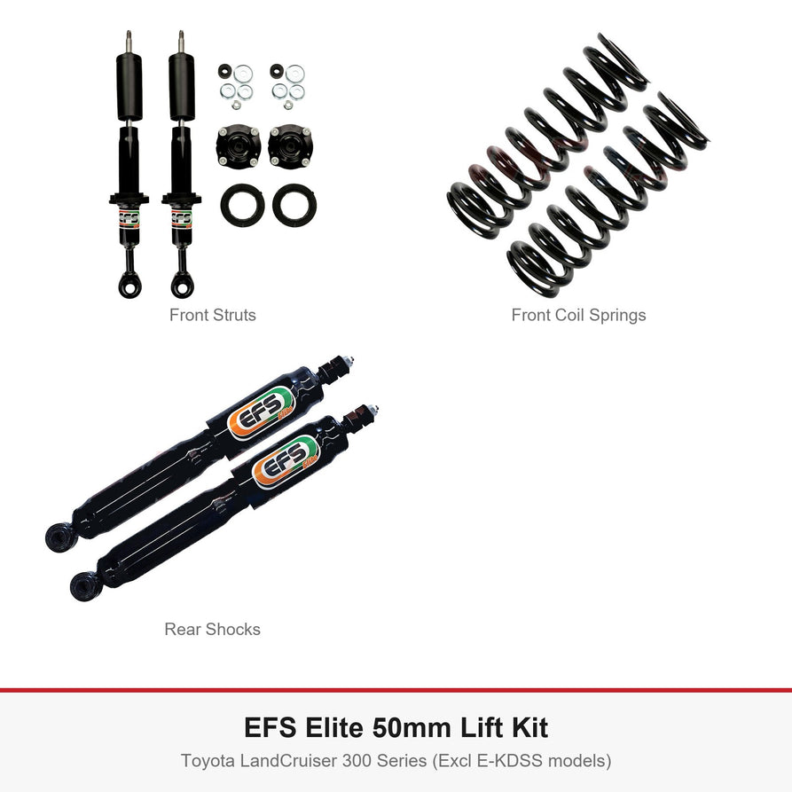 EFS Elite 50mm Lift Kit - Suits Toyota LandCruiser 300 Series (Excl E-KDSS models)