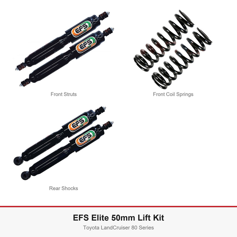 EFS Elite 50mm Lift Kit - Suits Toyota LandCruiser 80 Series