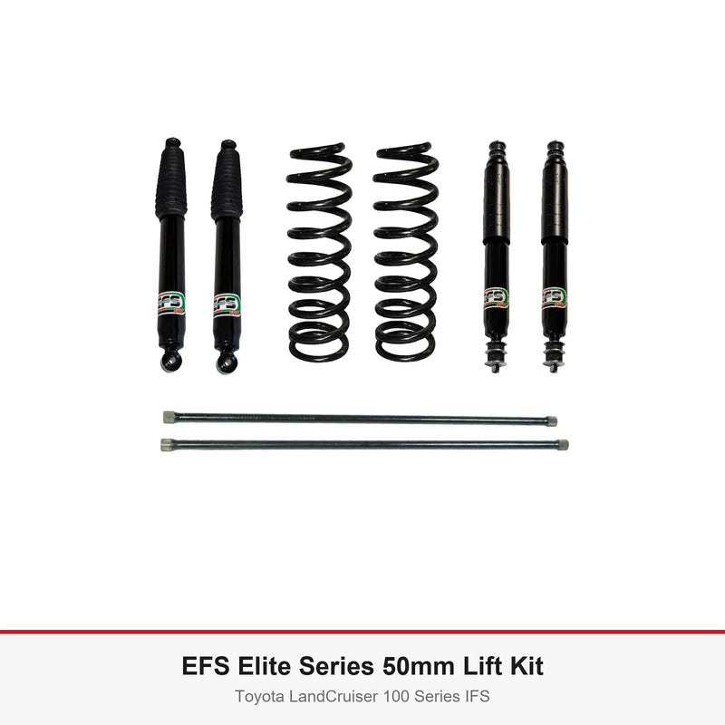 EFS Elite Series 50mm Lift Kit - Suits Toyota LandCruiser 100 Series IFS