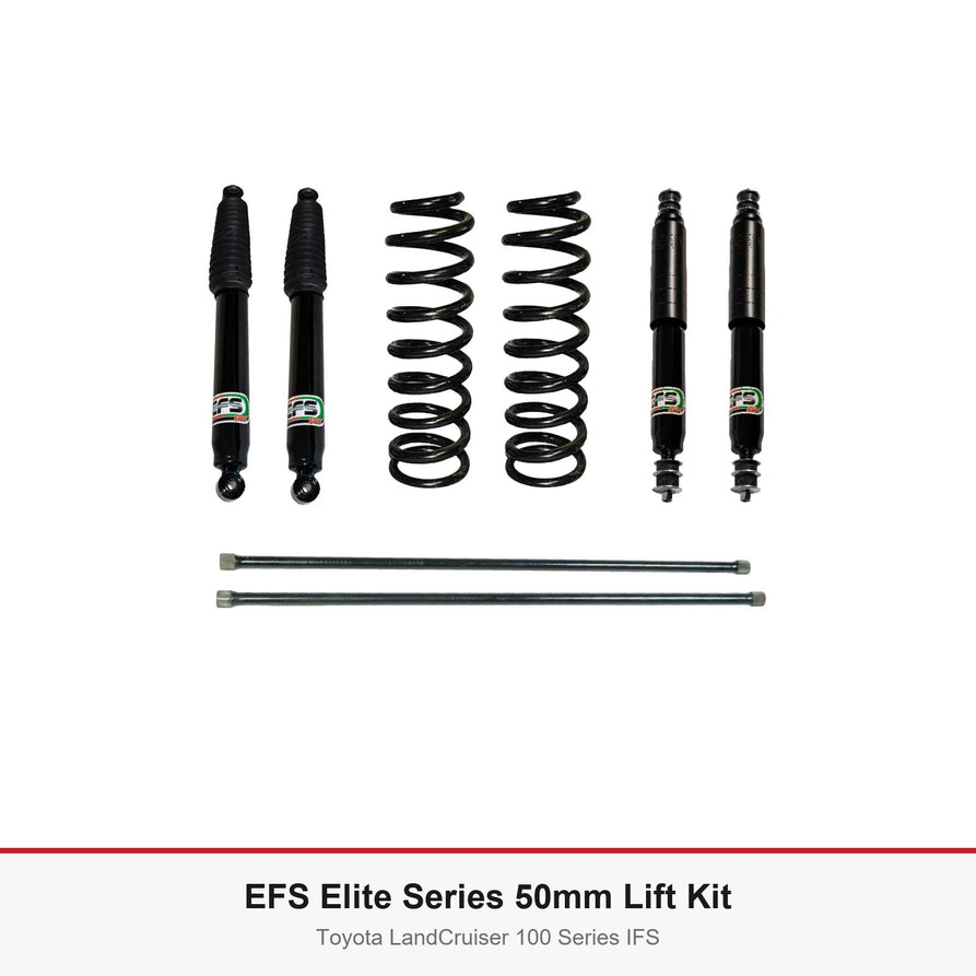 EFS Elite Series 50mm Lift Kit - Suits Toyota LandCruiser 100 Series IFS
