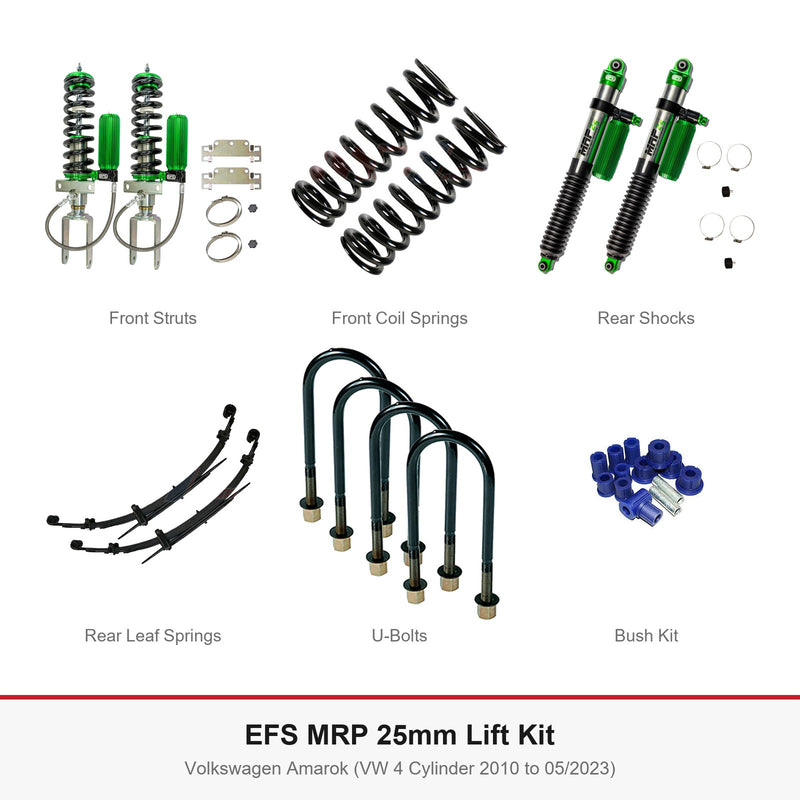 EFS MRP 25mm Lift Kit - Suits Volkswagen Amarok (VW 4 Cylinder 2010 to 05/2023)
