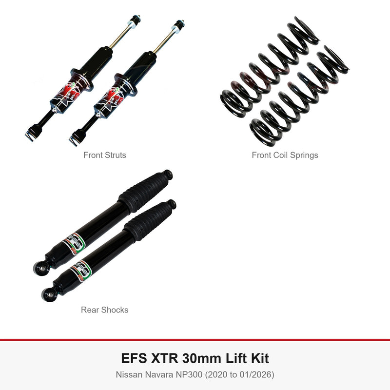 EFS XTR 30mm Lift Kit - Suits Nissan Navara NP300 (2020 to 01/2026)