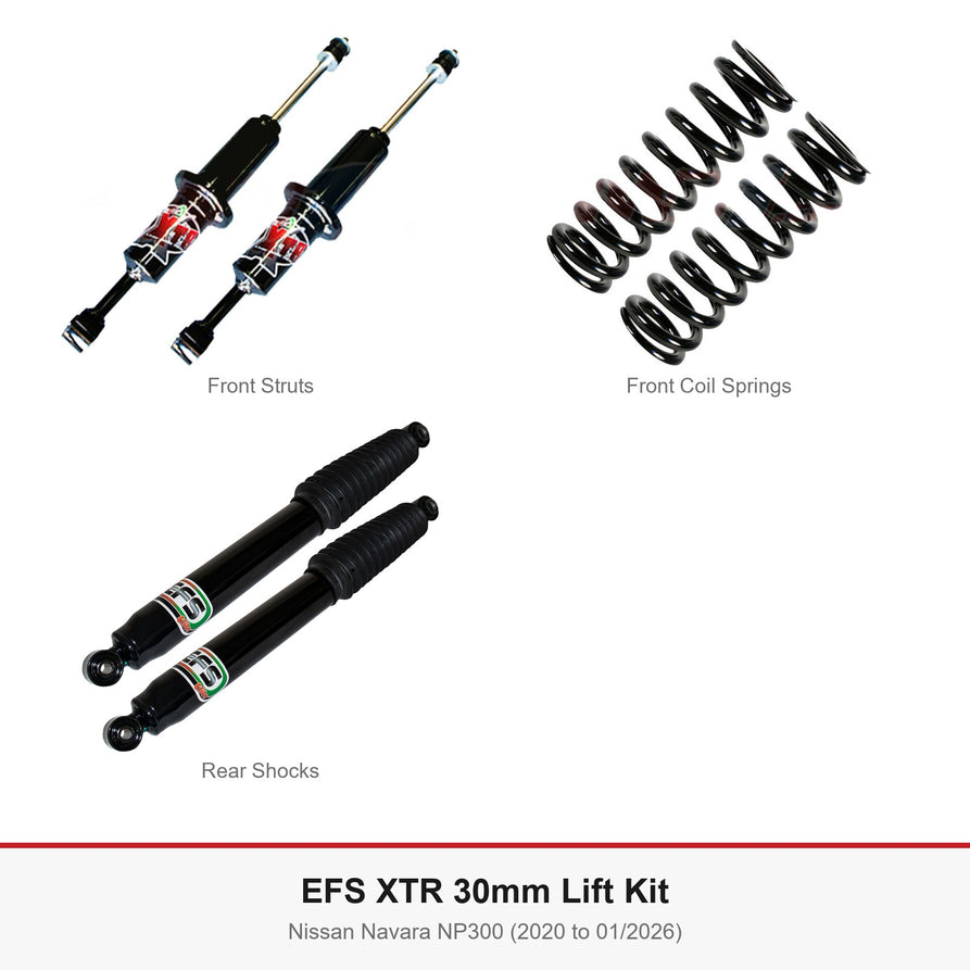 EFS XTR 30mm Lift Kit - Suits Nissan Navara NP300 (2020 to 01/2026)
