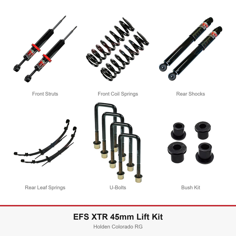 EFS XTR 45mm Lift Kit - Suits Holden Colorado RG