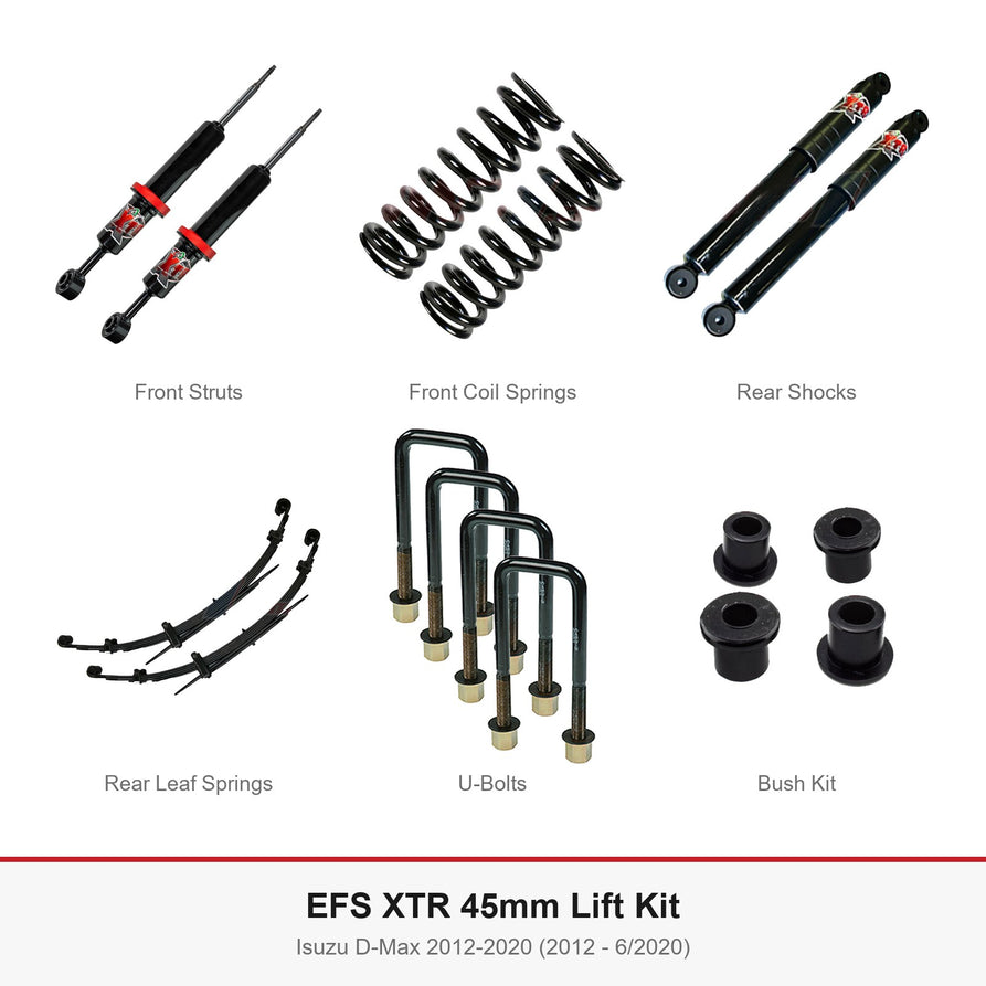 EFS XTR 45mm Lift Kit - Suits Isuzu D-Max 2012-2020 (2012 - 6/2020)