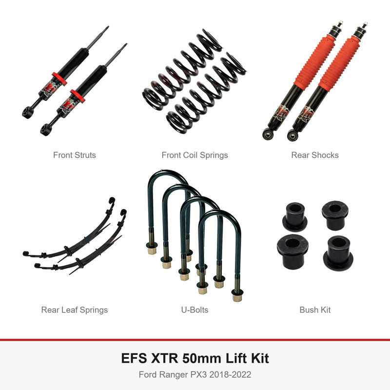 EFS XTR 50mm Lift Kit - Suits Ford Ranger PX3 2018-2022