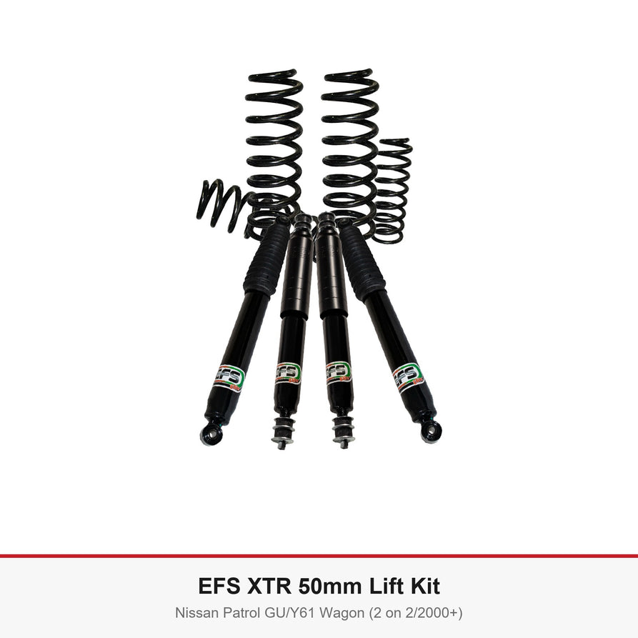 EFS XTR 50mm Lift Kit - Suits Nissan Patrol GU/Y61 Wagon (2 on 2/2000+)