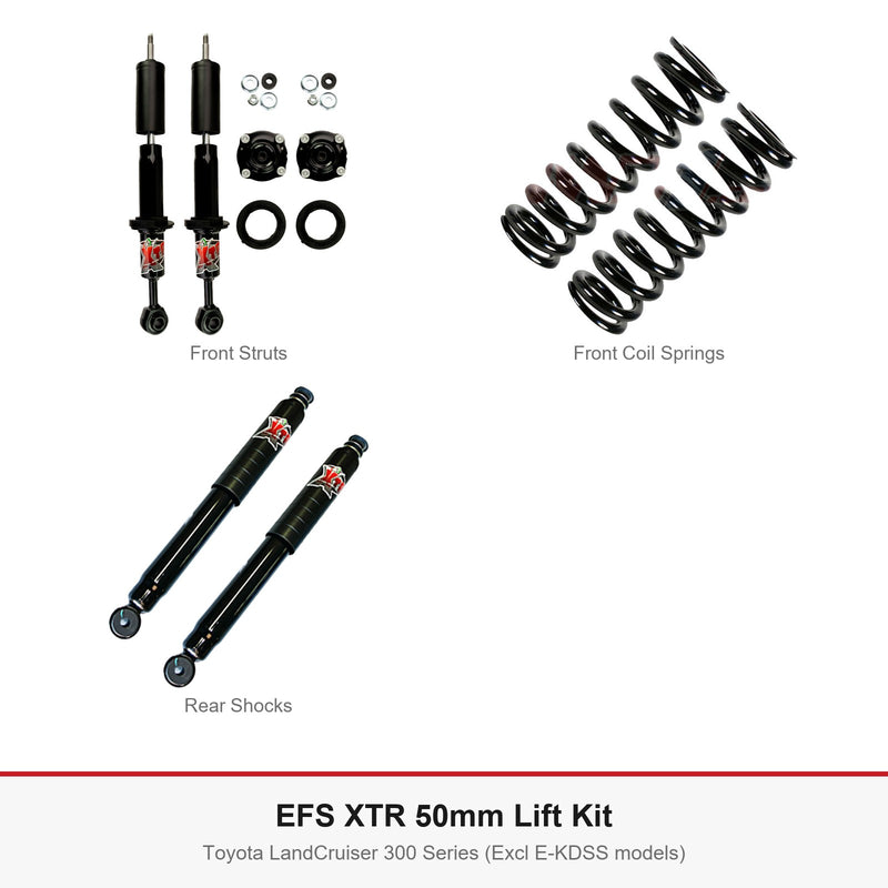 EFS XTR 50mm Lift Kit - Suits Toyota LandCruiser 300 Series (Excl E-KDSS models)