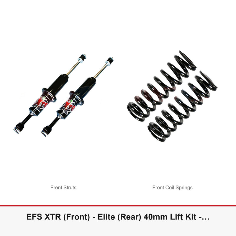 EFS XTR (Front) - Elite (Rear) 40mm Lift Kit - Suits Mitsubishi Pajero Sport (QF 09/2019+)