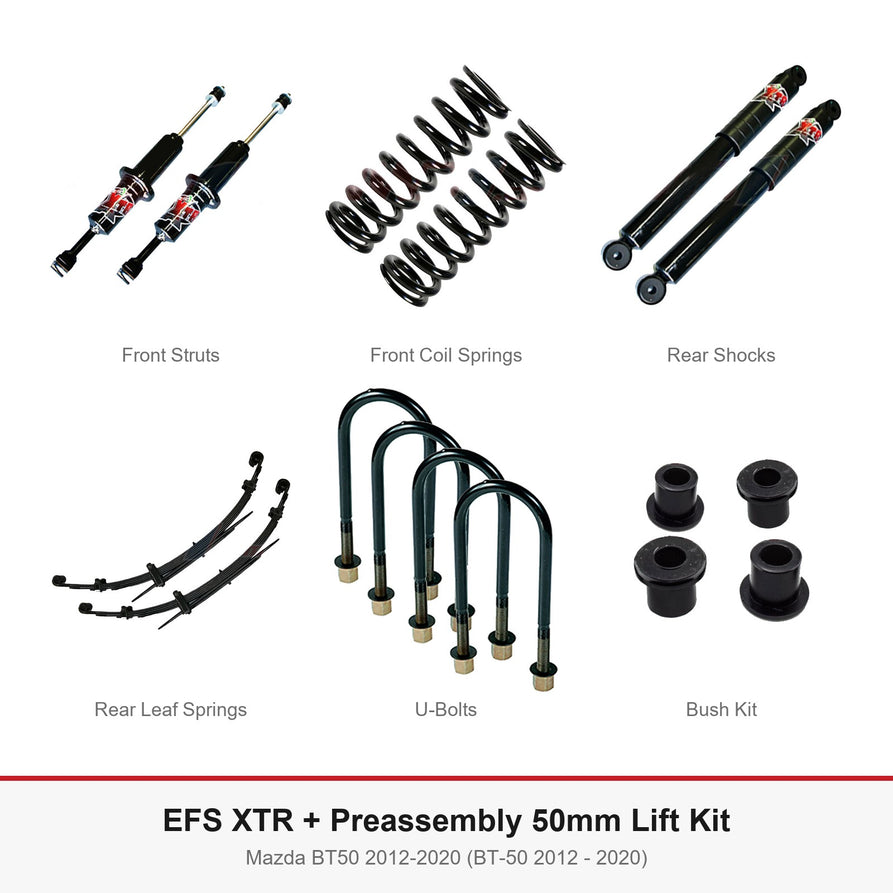 EFS XTR + Preassembly 50mm Lift Kit - Suits Mazda BT50 2012-2020 (BT-50 2012 - 2020)