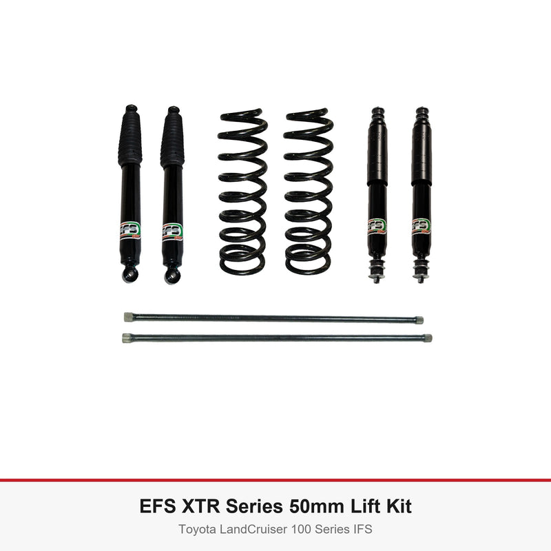 EFS XTR Series 50mm Lift Kit - Suitable For Toyota LandCruiser 100 Series IFS