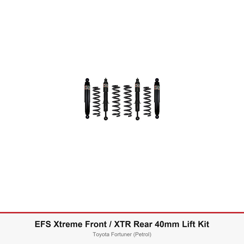 EFS Xtreme Front / XTR Rear 40mm Lift Kit - Suits Toyota Fortuner (Petrol)