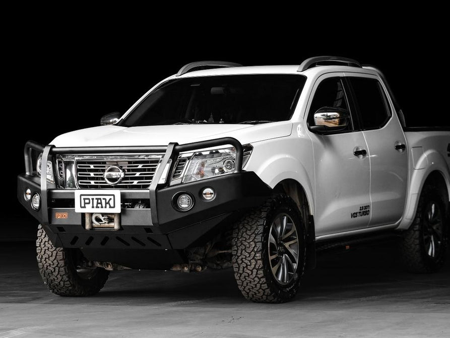 PIAK Premium 3-Loop Bumper Bull Bar Black Recovery Points Bash Plate for Nissan Navara D23 NP300 2015-2020