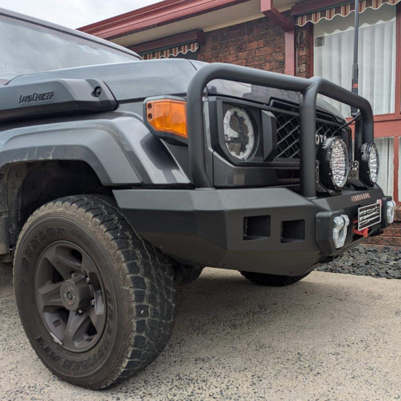 Land Cruiser 70s Series 2024-On - 078-02SQ Rocker Bull Bar Triple Loops Package - SKU MCC-01024-7802SQ