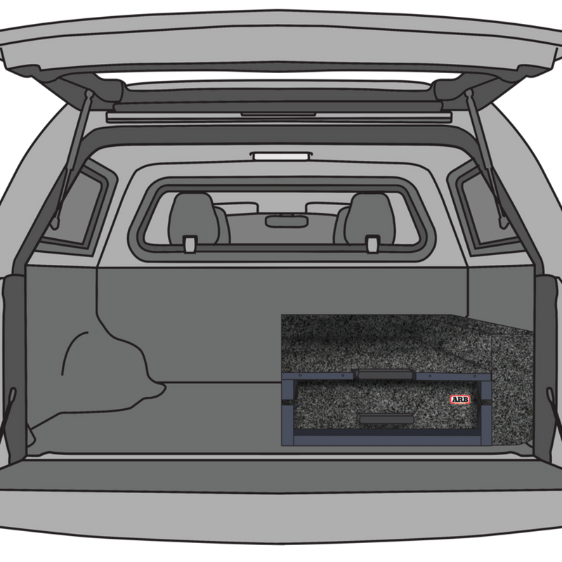 ARB Drawer Bundle- Left No Drawer, Right Roller Floor (Mid-Height), Right Side Floor Adaptor-1355Mm Long – B02421