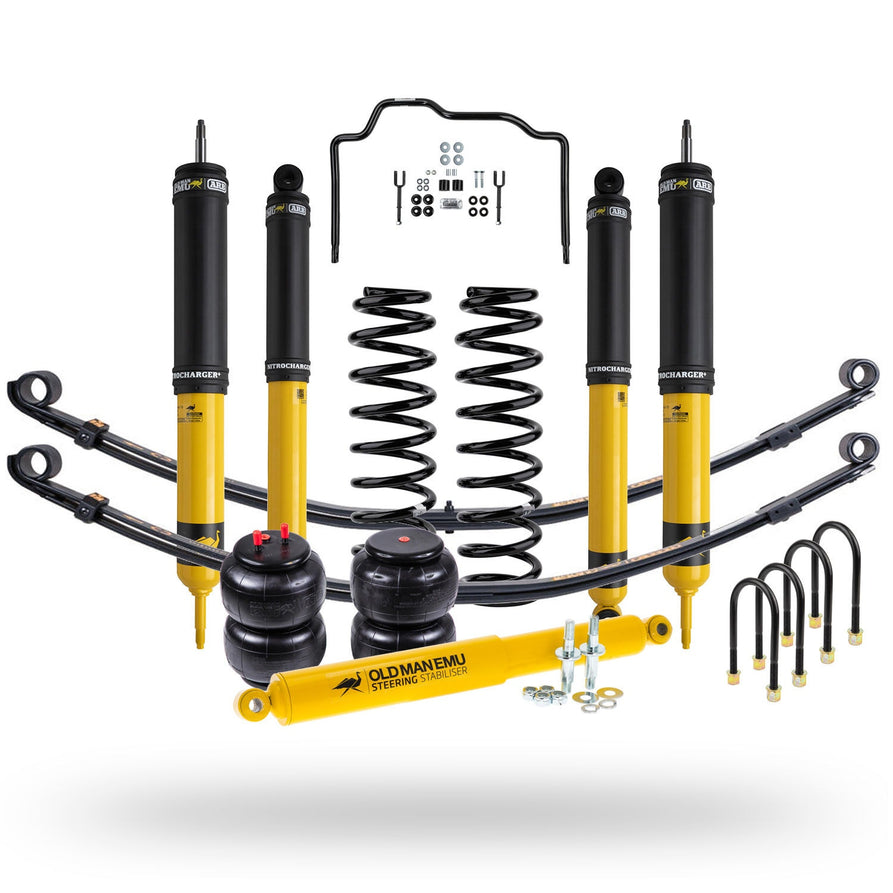 Old Man Emu Nitrocharger Plus Suspension Kit with Parabolic Springs Suitable For Toyota LandCruiser 78 Series Troop Carrier 2007-on