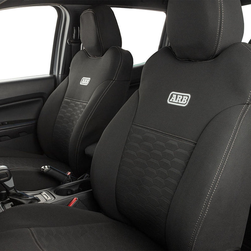 ARB Neoprene Seat Cover Set, Front, Suitable For Isuzu D-Max Single Cab and Mazda BT-50 Single Cab (Integrated Headrest) – 0850111NFA
