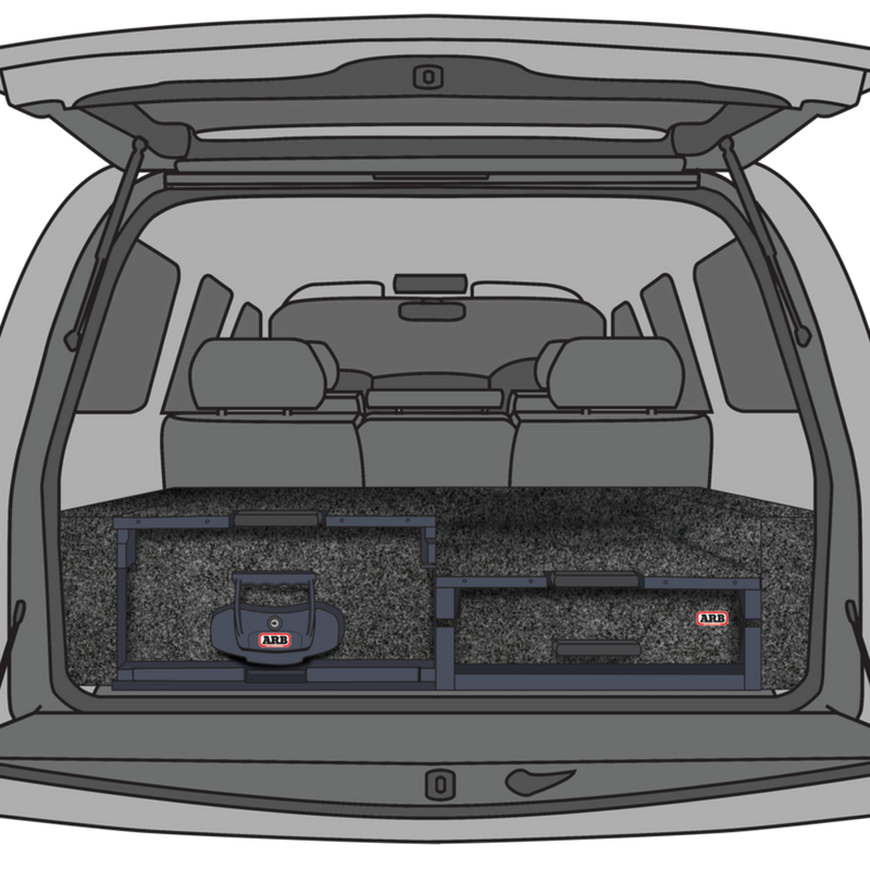 ARB Drawer Bundle – Left Drawer With Roller Floor, Right Roller Floor (Mid-Height), Right Side Floor Adaptor
