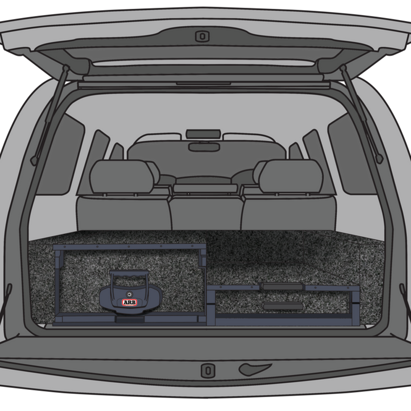 ARB Drawer Bundle – Left Drawer, Right Roller Floor (Low-Height), 945mm Long Suitable For Toyota Prado – B02477