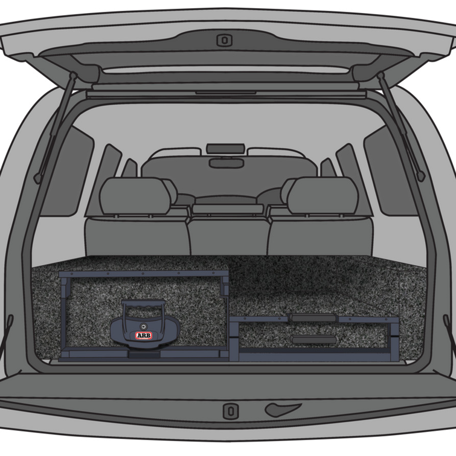 ARB Drawer Bundle – Left Drawer, Right Roller Floor (Low-Height), 945mm Long Suitable For Toyota Prado – B02477