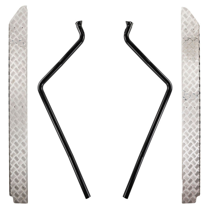 ARB Deluxe Side Steps and Rails with Aluminium Tread Suitable For 70 Series – B03382