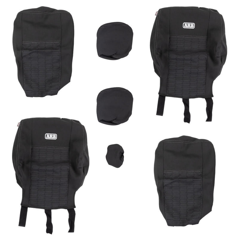 ARB Neoprene Seat Cover Set, Front, Suitable For Toyota LandCruiser 70 Series (Thick Headrest) – 0850103NFA