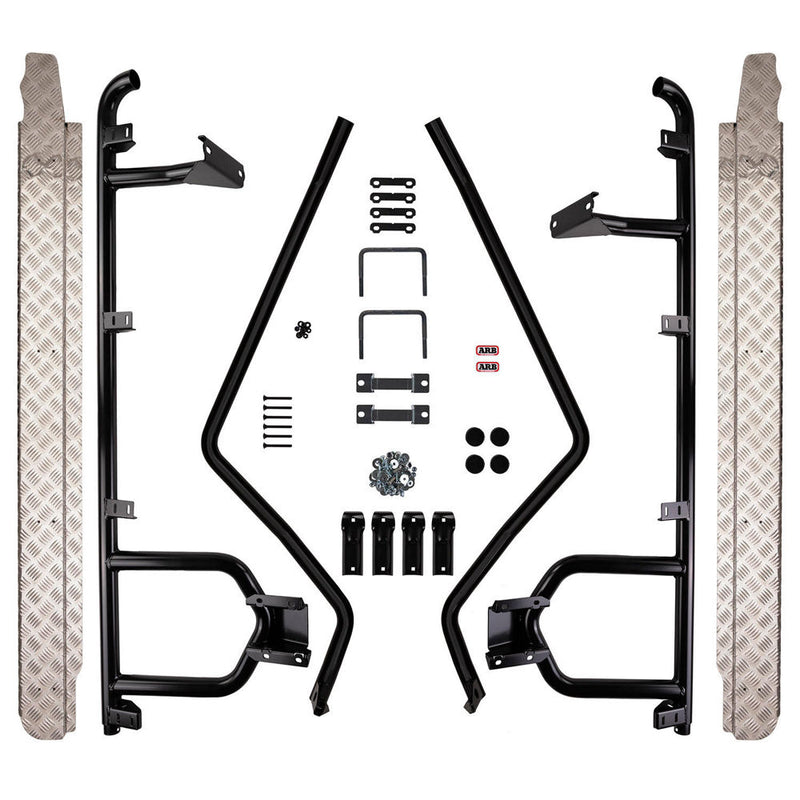 ARB Deluxe Side Rail and Step with Aluminium Tread Suitable For 79 Series – B03385