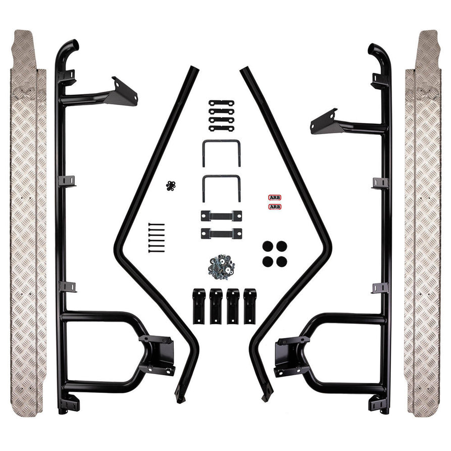 ARB Deluxe Side Rail and Step with Aluminium Tread Suitable For 79 Series – B03385