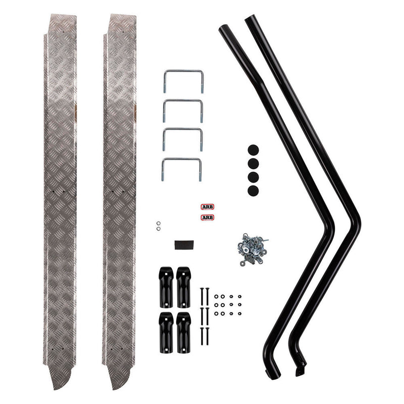 ARB Deluxe Side Steps and Rails with Aluminium Tread Suitable For 80 Series LandCruiser – B03392