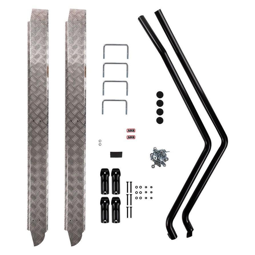 ARB Deluxe Side Steps and Rails with Aluminium Tread Suitable For 80 Series LandCruiser – B03392